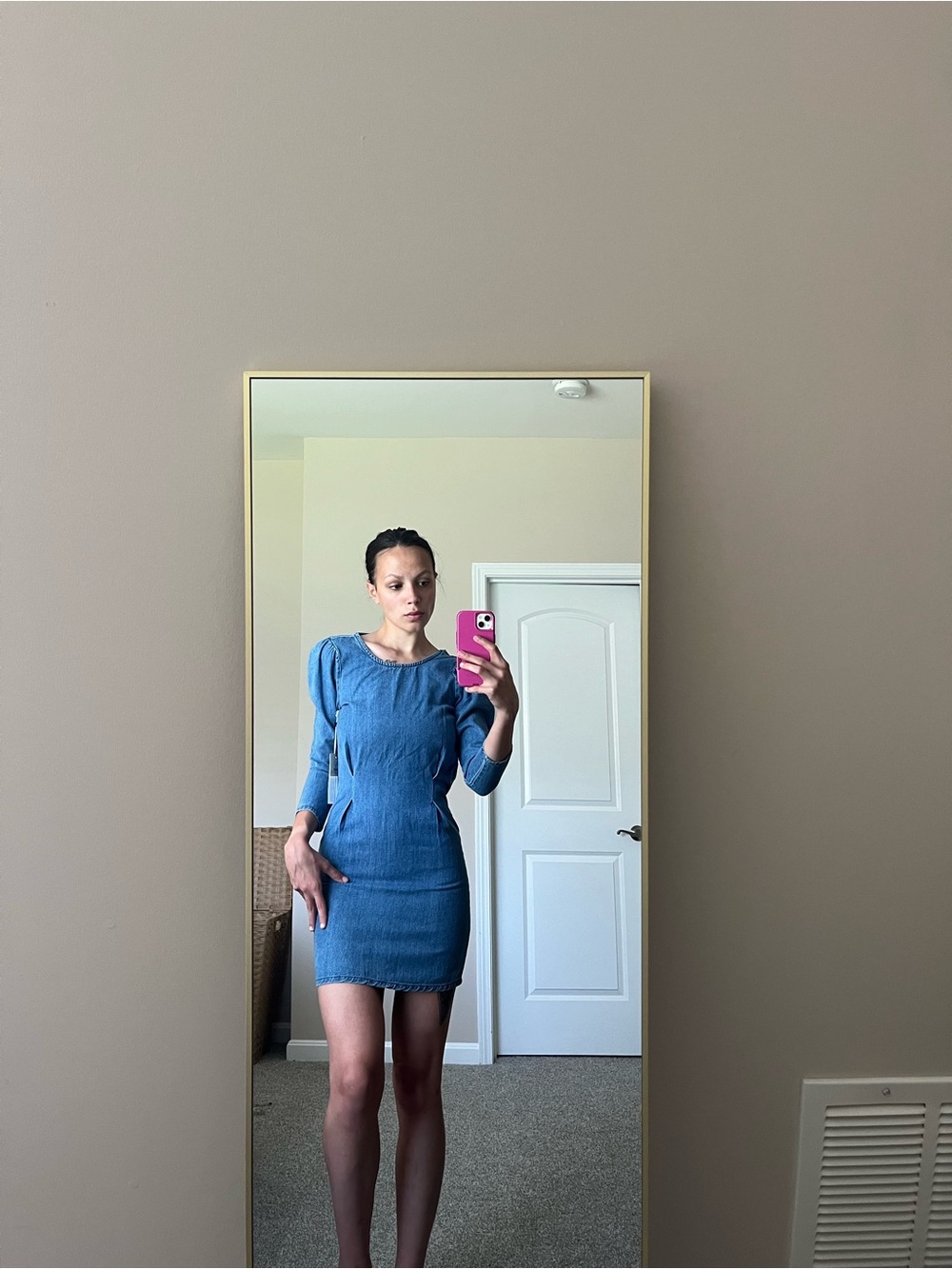 NWT Tgla Blue Denim Dress